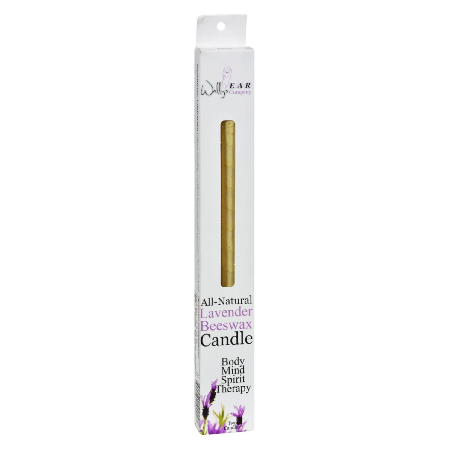 Wally's Natural Products Beeswax Candles - Lavender Indulgence, Pack Of 2 3 Wally's Natural Products Beeswax Candles - Lavender Indulgence, Pack Of 2