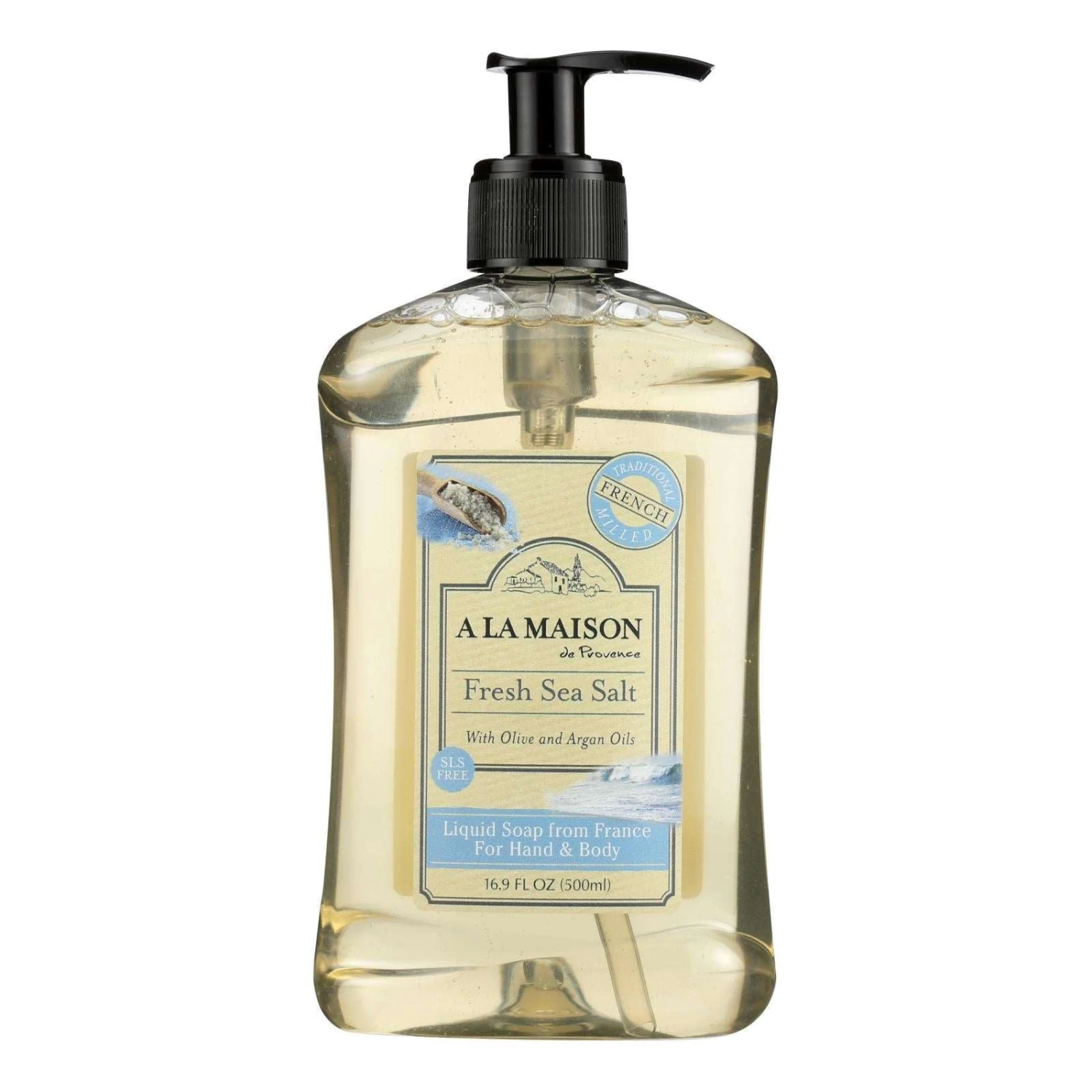 A La Maison French Liquid Soap - Fresh Sea Salt, 16.9 Oz