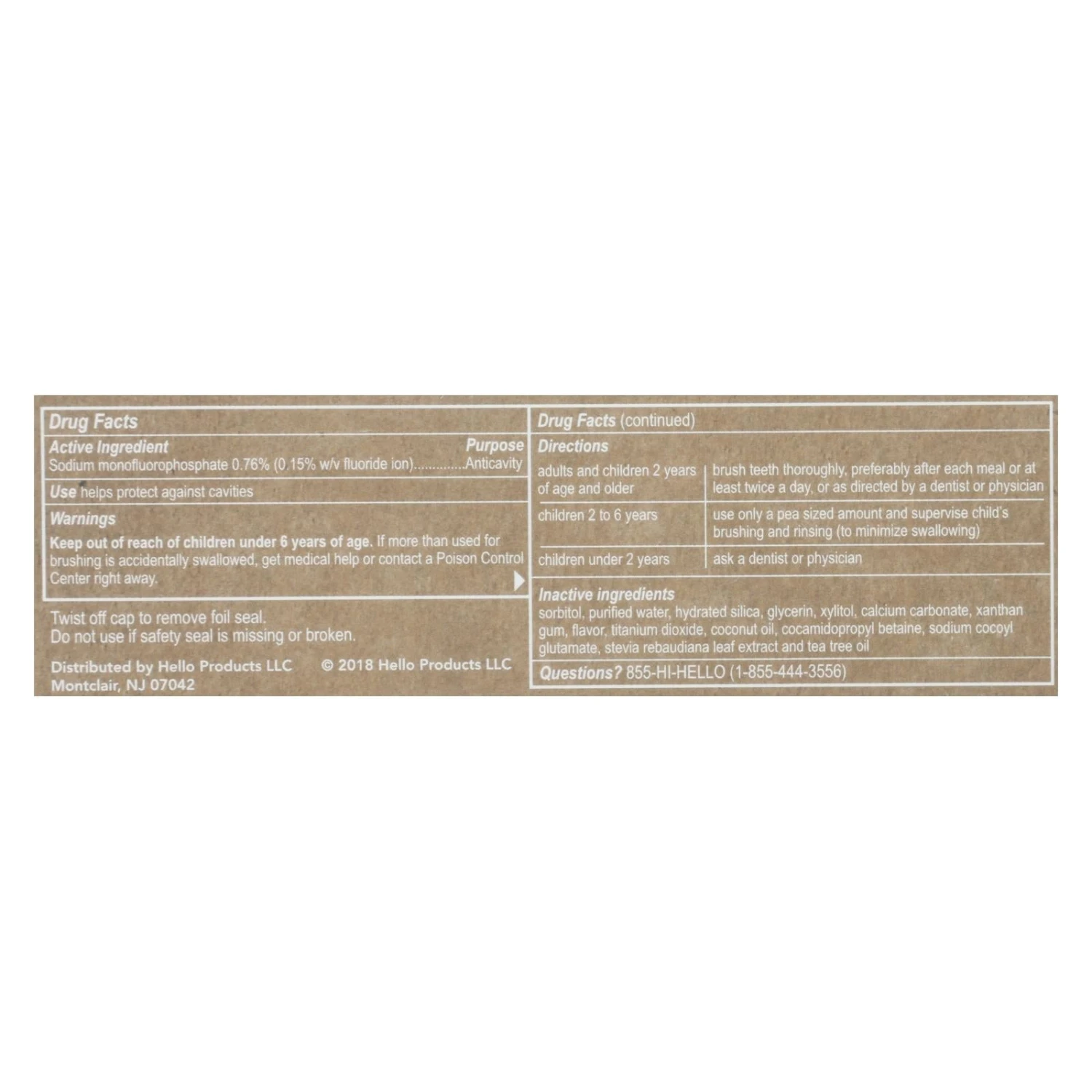 Hello Products LLC Natural Whitening Fluoride Toothpaste (Pack Of 6 - 4.7 Oz.) 5 Hello Products LLC Natural Whitening Fluoride Toothpaste (Pack Of 6 - 4.7 Oz.) - Image 3