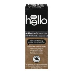 Hello Products LLC ACT CHarRcoal WHiTe FlouRiDe-Free Toothpaste (Pack Of 6 - 4 Oz.)