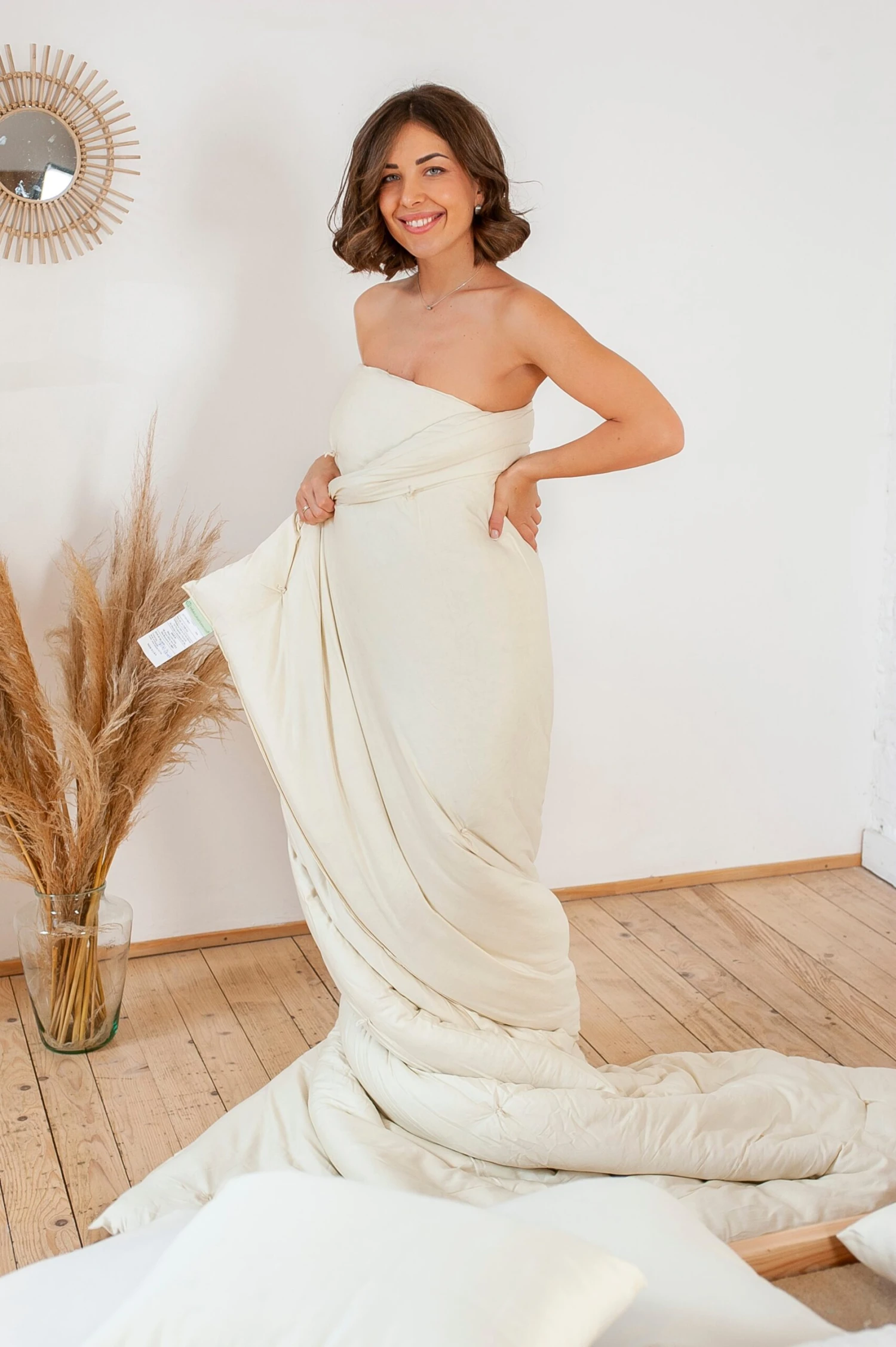 100% Wool Duvet Comforter Encased In Organic Cotton 5 100% Wool Duvet Comforter Encased In Organic Cotton - Image 3