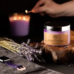 Calming And Relaxing Lavender Salt Scrub -Pure Living Space Shop Scrub Lavender