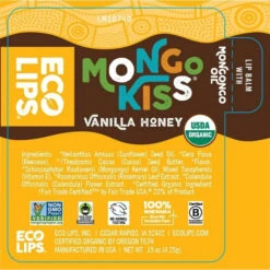 Eco Lips Organic Vanilla Honey Lip Balm, 15 Pack, 0.25 Oz Each -Pure Living Space Shop mongokiss jpeg